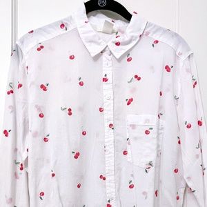 H&M cherry print summer shirt
